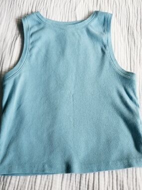 Hollister Sky Blue Ribbed High-Neck Tank